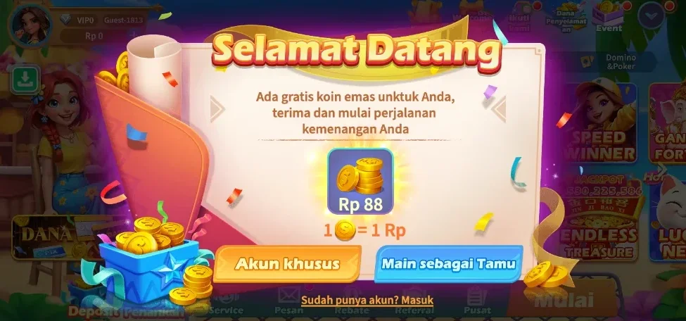 8888 tampilan platform